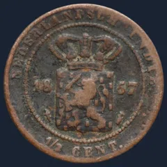 ½ Cent 1857 — Nederlands-Indië