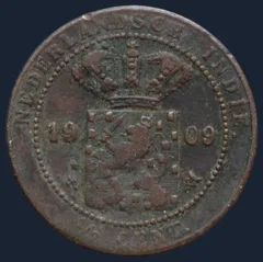 ½ Cent 1909 Nederlands-Indië