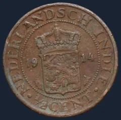 ½ Cent 1914 — Nederlands-Indië