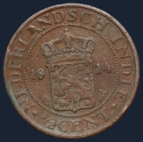 ½ Cent 1914 Nederlands-Indië