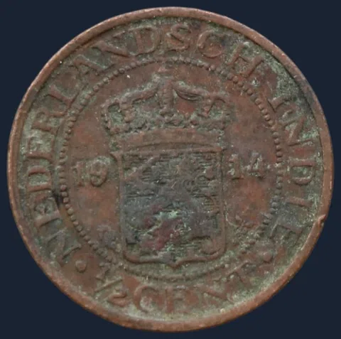 ½ Cent 1914 - Nederlands-Indië