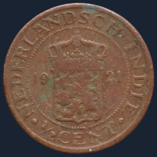 ½ Cent 1921 Nederlands-Indië