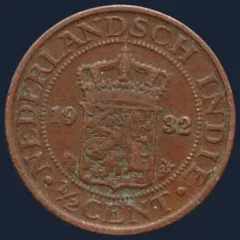 ½ Cent 1932 Nederlands-Indië