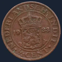 ½ Cent 1933- Nederlands-Indië