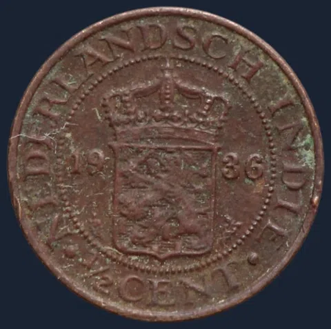 ½ Cent 1936 - Nederlands-Indië