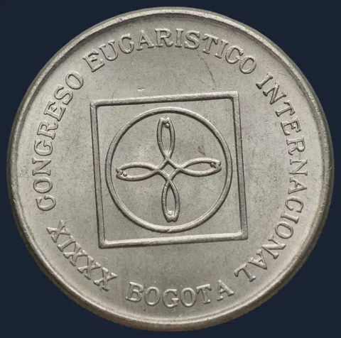 5 pesos 1968 Colombia - Eucharistisch Congres
