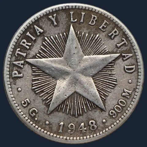 20 centavos 1948 Cuba