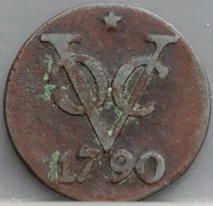 Dubbele Duit 1790 Utrecht VOC voorzijde