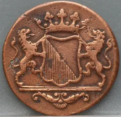 Dubbele Duit 1790 Utrecht VOC achterzijde