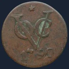 Dubbele Duit 1790 Utrecht VOC