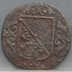 Duit 1625 Stad Utrecht achterzijde