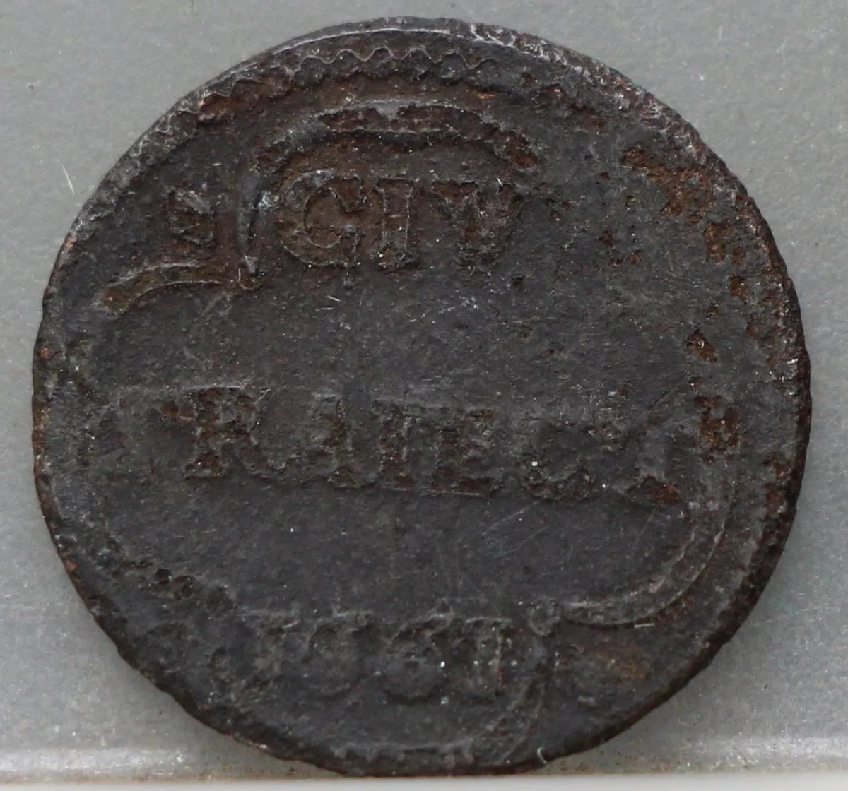 Duit 1661 Stad Utrecht voorzijde