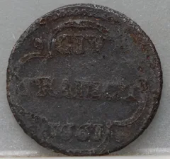Duit 1661 Stad Utrecht voorzijde