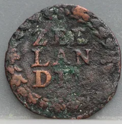 Duit 1663 Zeeland achterzijde