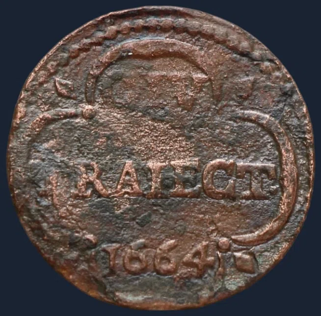 Duit 1664 Utrecht