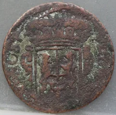 Duit 1690 Gelderland Brons achterzijde