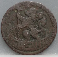 Duit 1702 Holland achterzijde
