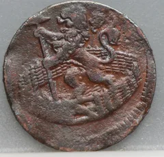 Duit 1721 Holland Koper achterzijde
