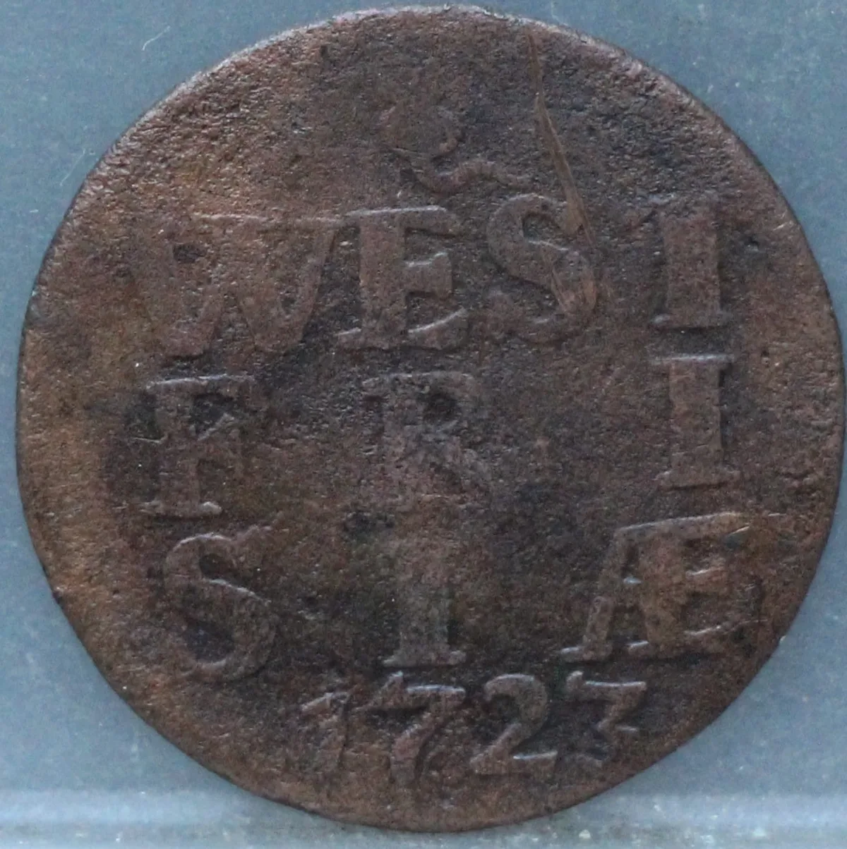 Duit 1723 West-Friesland — Brons voorzijde