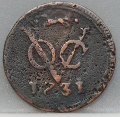Duit 1731 Gelderland VOC voorzijde