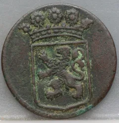 Duit 1732 Holland VOC — Koper achterzijde