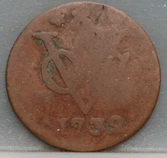 Duit 1732 Zeeland VOC voorzijde
