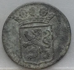 Duit 1734 Holland VOC — Koper achterzijde