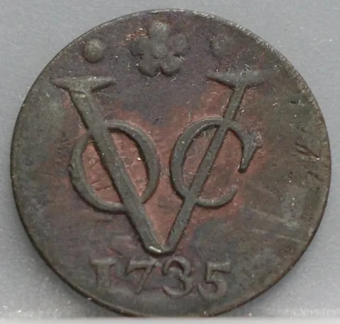 Duit 1735 Holland VOC — Koper