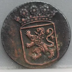 Duit 1735 Holland VOC — Koper achterzijde