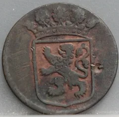 Duit 1735 Holland VOC — Koper achterzijde