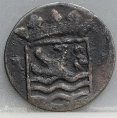 Duit 1736 Zeeland VOC achterzijde