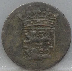 Duit 1737 West Friesland VOC achterzijde