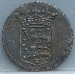 Duit 1737 West Friesland VOC achterzijde