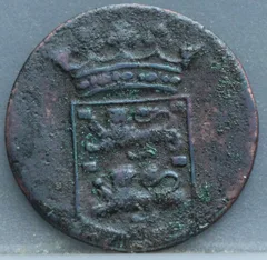 Duit 1737 West-Friesland VOC achterzijde