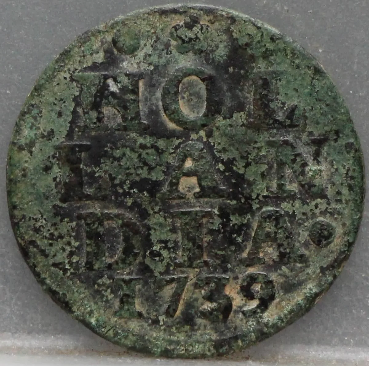 Duit 1739 — Holland voorzijde