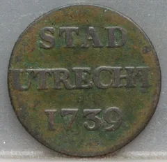 Duit 1739 – Stad Utrecht voorzijde