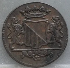 Duit 1739 Stad Utrecht achterzijde