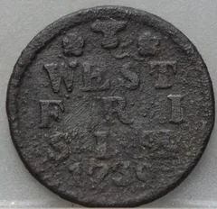Duit 1739 West-Friesland voorzijde