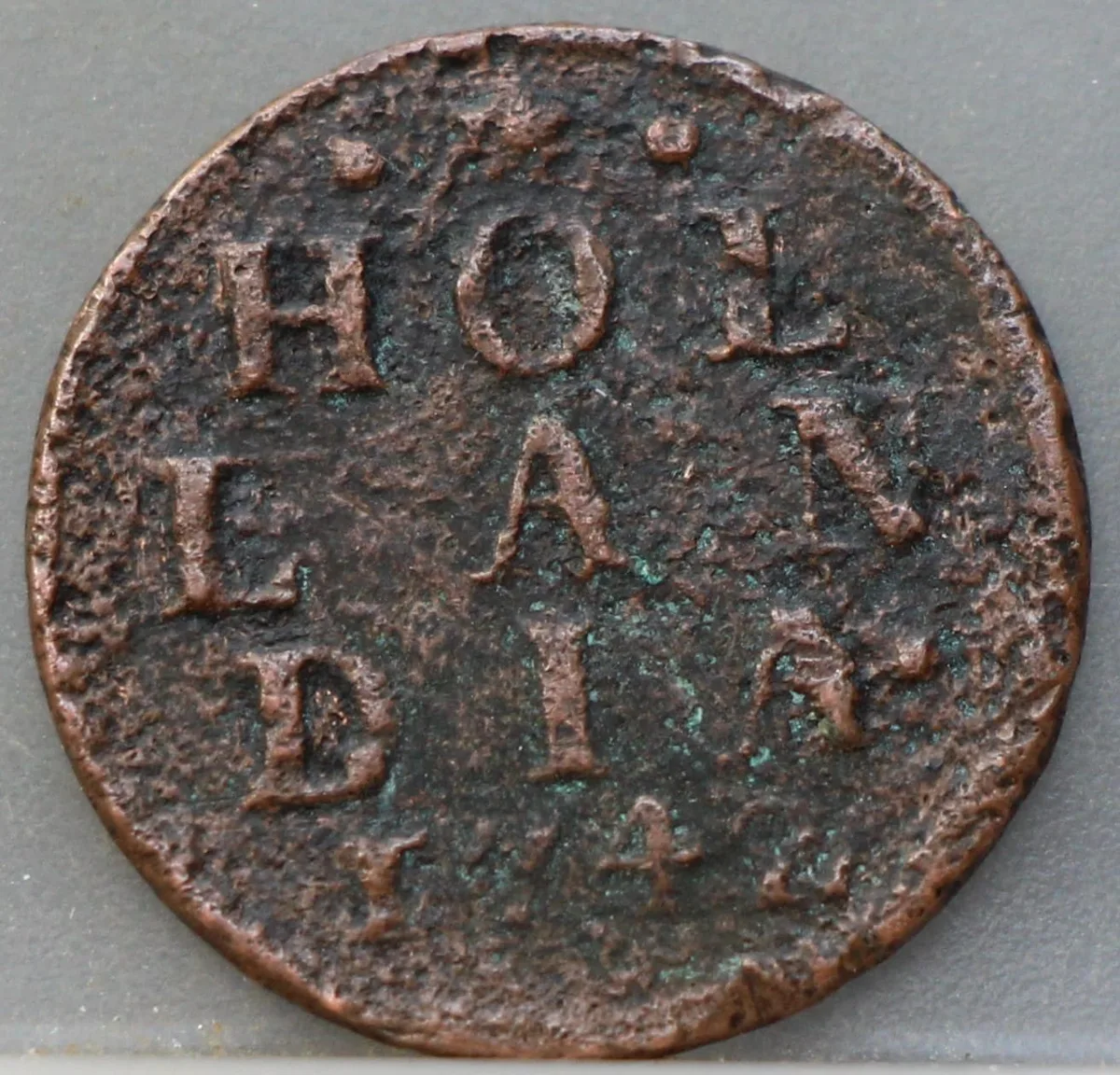 Duit 1742 Holland voorzijde