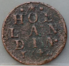 Duit 1742 Holland voorzijde