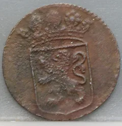 Duit 1742 Holland VOC — Koper achterzijde