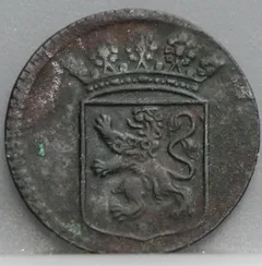 Duit 1745 Holland VOC — Koper achterzijde