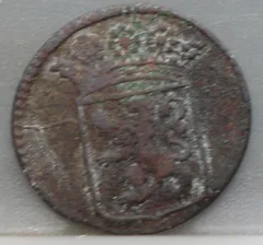 Duit 1745 Holland VOC — Koper achterzijde