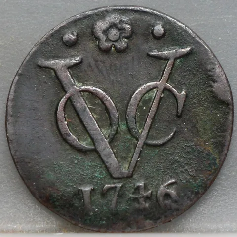 Duit 1746 Holland VOC — Koper