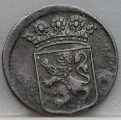 Duit 1746 Holland VOC — Koper achterzijde