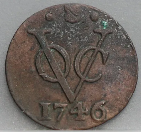 Duit 1746 Utrecht VOC — Koper