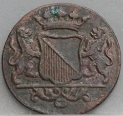 Duit 1746 Utrecht VOC — Koper achterzijde