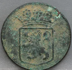 Duit 1750 Holland VOC — Koper achterzijde