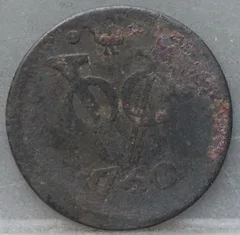 Duit 1750 West-Friesland — Koper VOC voorzijde