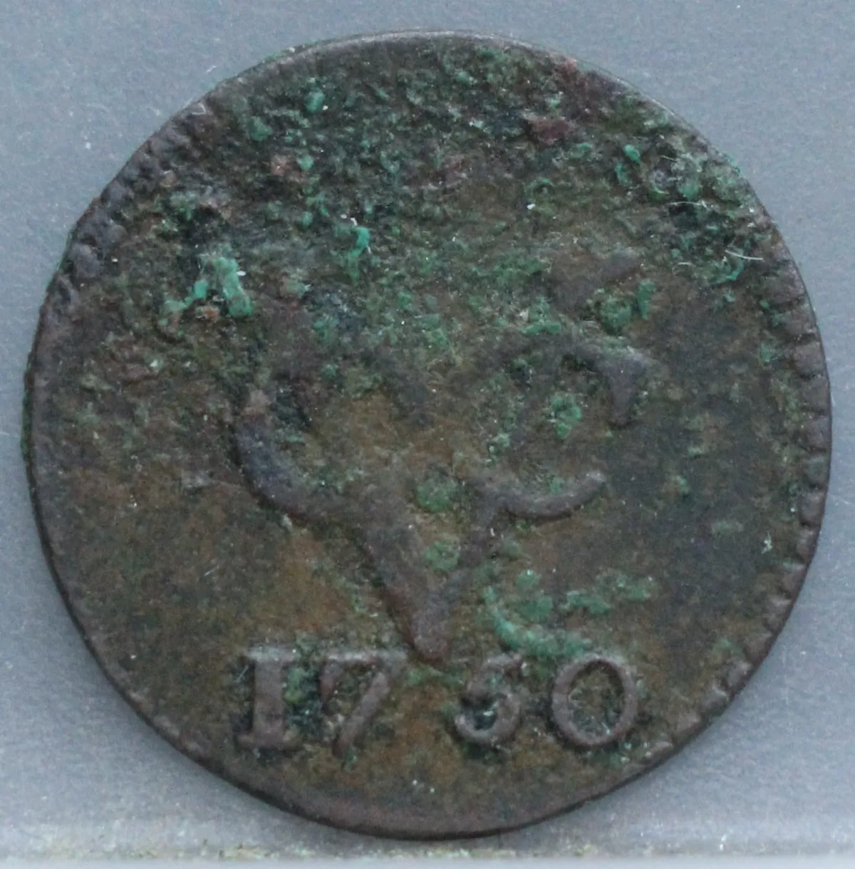 Duit 1750 West-Friesland — Koper VOC voorzijde